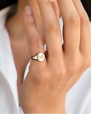 Buy Personalized Signet Ring, Skull Ring, Rose Ring