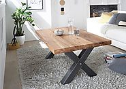 Solid Built Andrea Rectangular Coffee Table with Oiled Oak Wood