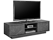 / Anthracite Grey Marble TV Stand