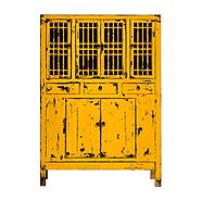 Janie Trendy Mustard Yellow Storage Cupboard