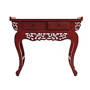 Chen Red Small Solid Wood Console Table