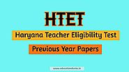 HTET Previous Year Papers / Sample Papers Download PDF