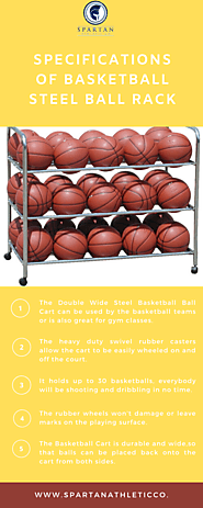 Specifications of Basketball Steel Ball Rack - Spartan Athletic Co.