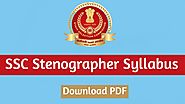 SSC Stenographer Syllabus Download PDF Check Eligibility Criteria