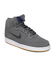 Buy Nike Men Grey Solid EBERNON MID PREM Suede Mid Top Sneakers - Casual Shoes for Men 8194289 | Myntra