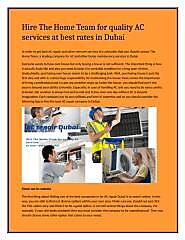 Hire The Home Team for quality AC services at best rates in Dubai