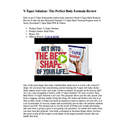 V-Taper Solution PDF / The Perfect Body Formula PDF Free Download V-Taper Solution Review