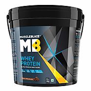 Muscleblaze 100% Whey Protein Supplement Powder - 4 kg / 8.8 lb (Rich Milk Chocolate)