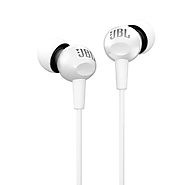 JBL C100SI In-Ear Headphones with Mic (White)