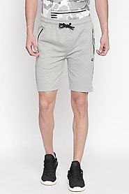 Ajile Men Cut & Sew Grey Shorts - Selling Fast at Pantaloons.com