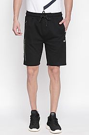 Ajile Men Cut & Sew Black Shorts - Selling Fast at Pantaloons.com