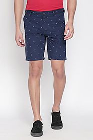 Byford Men Printed Navy Shorts - Selling Fast at Pantaloons.com