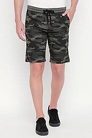 RIG Men Printed Black Shorts - Selling Fast at Pantaloons.com