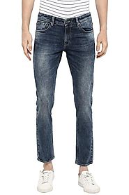 Spykar Mens Ultra Slim Fit Ankle-length Mid Blue Jeans - Selling Fast at Pantaloons.com
