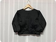 Black color phantom silk designer blouse