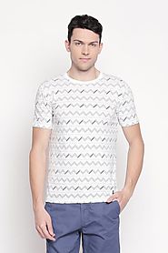 Urban Ranger Men Printed White T Shirt - Selling Fast at Pantaloons.com