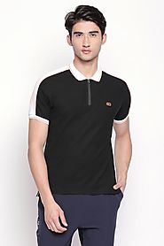 Ajile Men Solid Black T Shirt - Selling Fast at Pantaloons.com