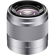 Sony 50 mm f/1.8 Mid-Range Lens for Sony E Mount Nex Cameras (Silver)