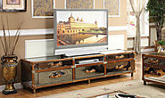 Leather TV Console Will Make Your Viewing Journey Comfortable .