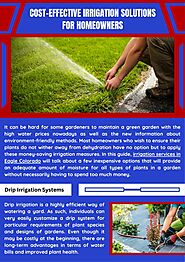 Irrigation Solutions for Water Management