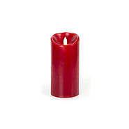 Luminara flameless Red Wax Classic Pillar Candle