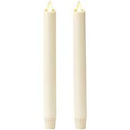 Flameless Candles Unscented Waxdipped Taper Ivory 8 Inches