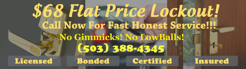 Headline for Portland Locksmith Flat Price Lockout