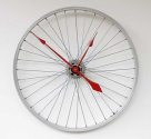 Clock Made From Discarded Bike Wheel