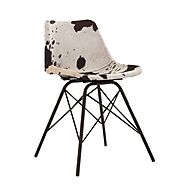 Joe Rodeo Real Leather Cowhide Dining Chair