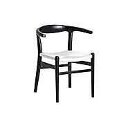 Gilly Black And White Two Tone Wooden Dining Chair