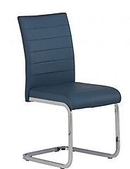 Lorence Blue Faux Leather Dining Chair