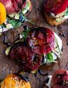 Grilled Caprese Toast with Burrata Cheese + Grilled Avocados.