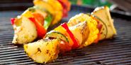 Grilled Potato Kabobs with Lemon Herb Drizzle