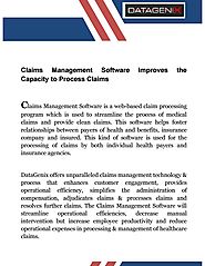 Claims Management Software Improves the Capacity to Claims Processing by DataGenix Corporation - Issuu