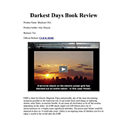 Darkest Days Book PDF / Reviews Free Download How To Survive An EMP Attack To The Grid