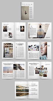 Diseño de revista minimalista. Buy this stock template and explore similar templates at Adobe Stoc… en 2020 | Diagram...