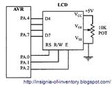 Ingenuity Dias: LCD interfacing with Atmega 32/16 - 4 wire connection