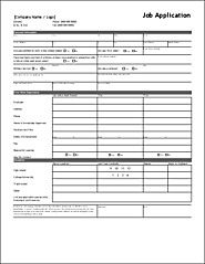 Free Job Application Form Template