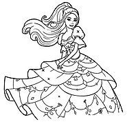 1. Barbie coloring pages