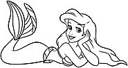 3. Mermaid coloring pages