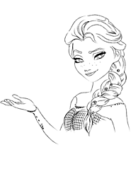 5. Elsa coloring pages