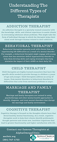 Understand the Different Types of Therapists