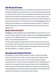 Hair Revital X Updated Review-Is it Worth it? Shocking Secret Exposed! by nicholenich9933 - Issuu