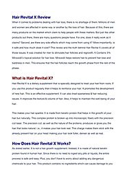 Hair Revital X-supplement