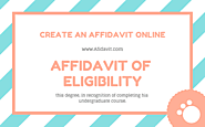 Affidavit of Eligibility Form Online - Affidavit