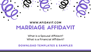 Affidavit of Marriage - Spousal Affidavit - Affidavit