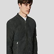 Classic Mens Bomber Leather Jackets at Shopperfiesta