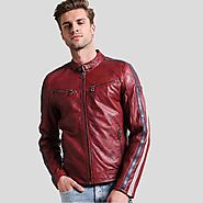 Genuine Red Leather Jackets for Men at NYC Leather Jackets