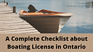 A Complete Checklist Boating License in Ontario