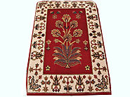 Clearance & Discount Rugs Jaipur CC 511 4684 Red Burgundy & Ivory Beige Hand Knotted Rug
